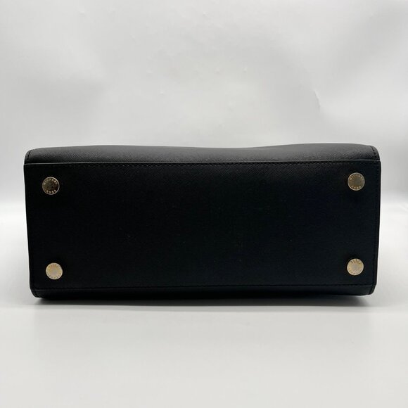 Michael Kors Black Saffiano Leather Selma Convertible Satchel Bag - Picture 5 of 11